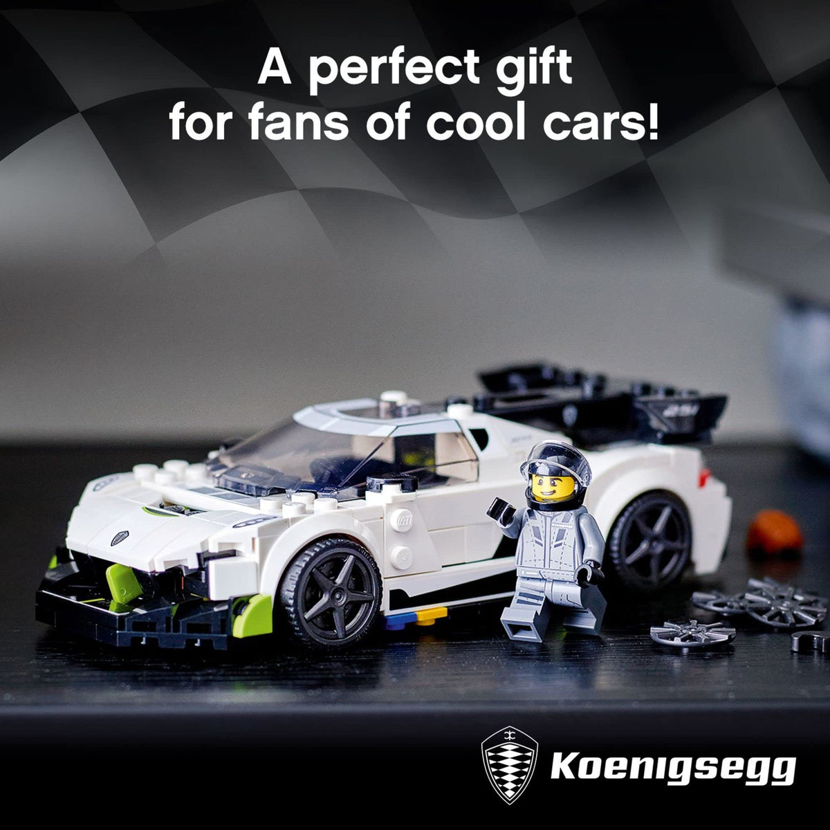 Racing Sports Car Toy with Driver Minifigure X817481