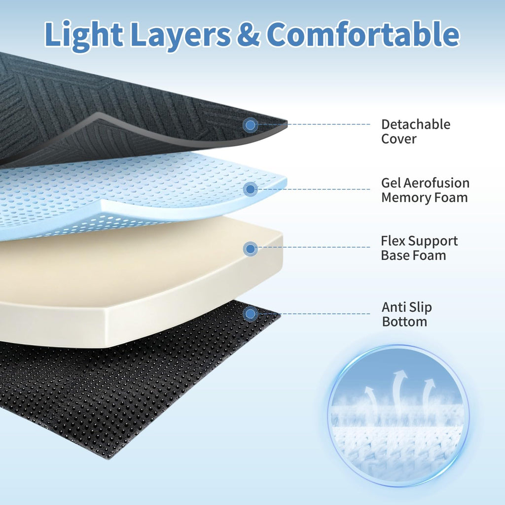 6 Inch Foldable Memory Foam Mattress Queen Size N3238