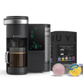 Single-Serve Coffee Maker with 20 Dark Roast Pods, Touchscreen, WiFi, 70 oz Tank, Black Q45401