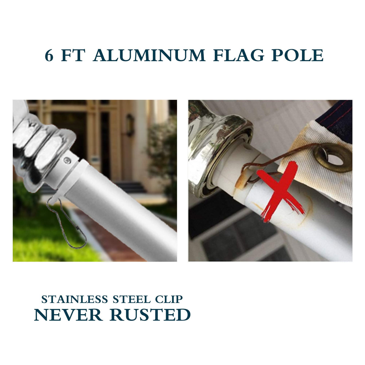 Aluminum 6FT Flag Pole Holder P315426