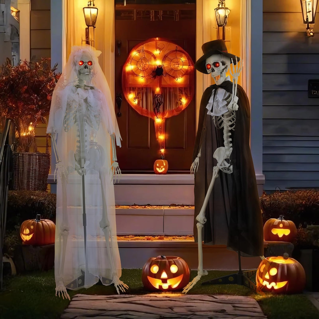 Halloween Skeleton Decor, 5.4 ft Posable C361