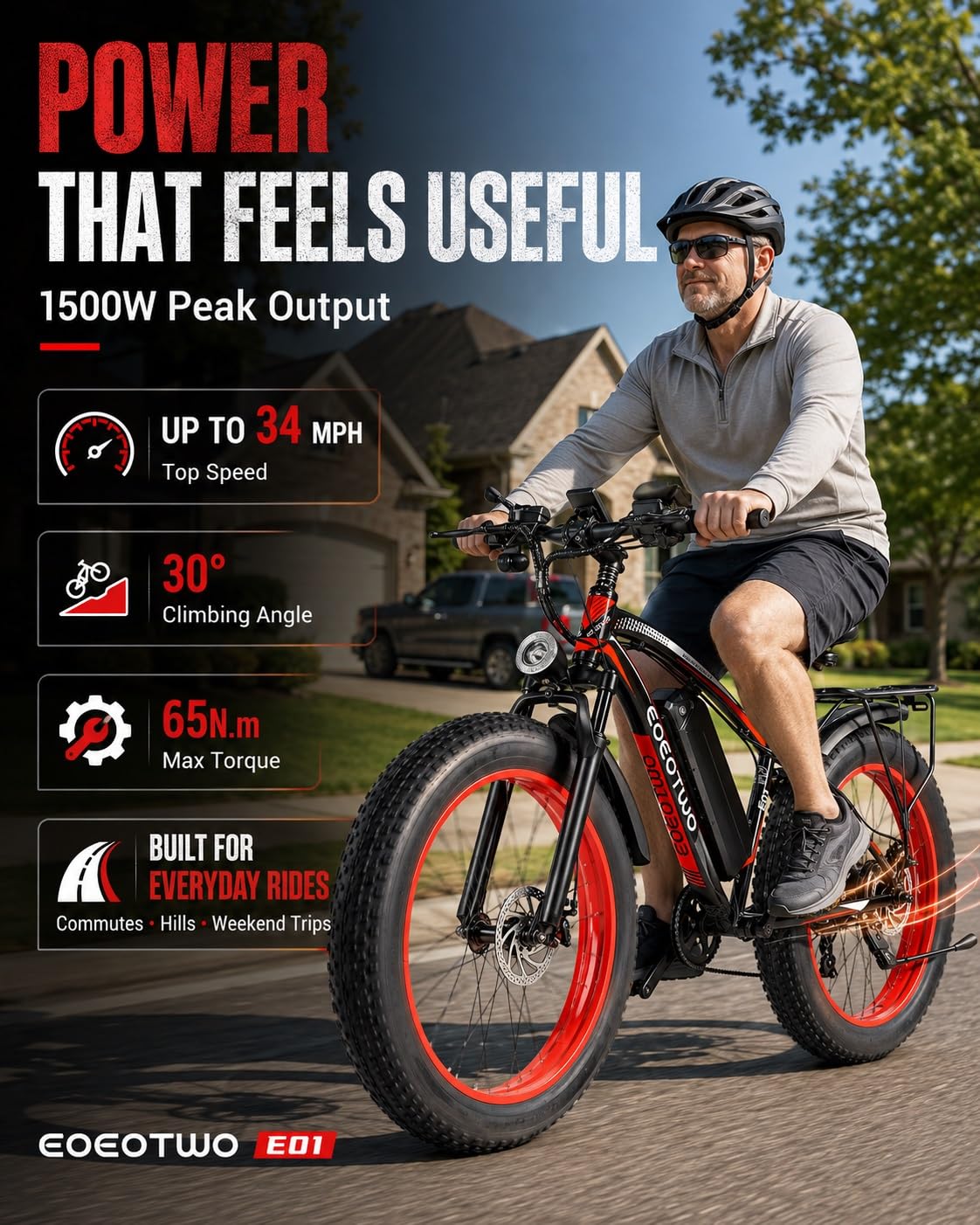 26" Fat Tire Electric Bike K61116