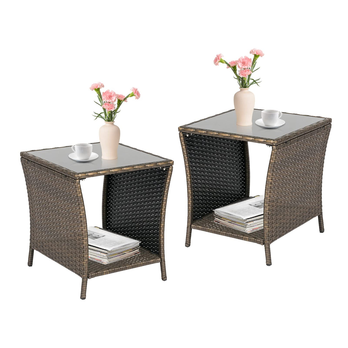 PE Rattan Wicker Outdoor Side Table T2769