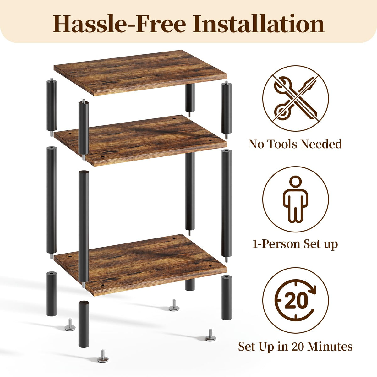 3-Tier Metal Side Table G96860