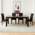Black PU Leather Dining Chairs Set of 4 R30667