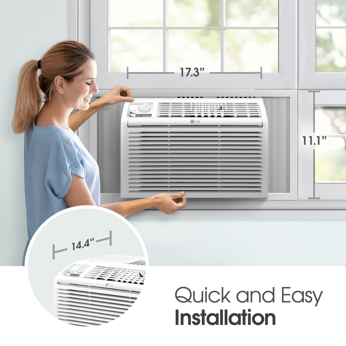 5000 BTU White Window Air Conditioner G349