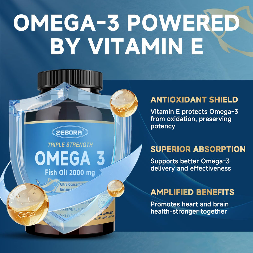Omega-3 Fish Oil 2000mg 120 Softgels E37134