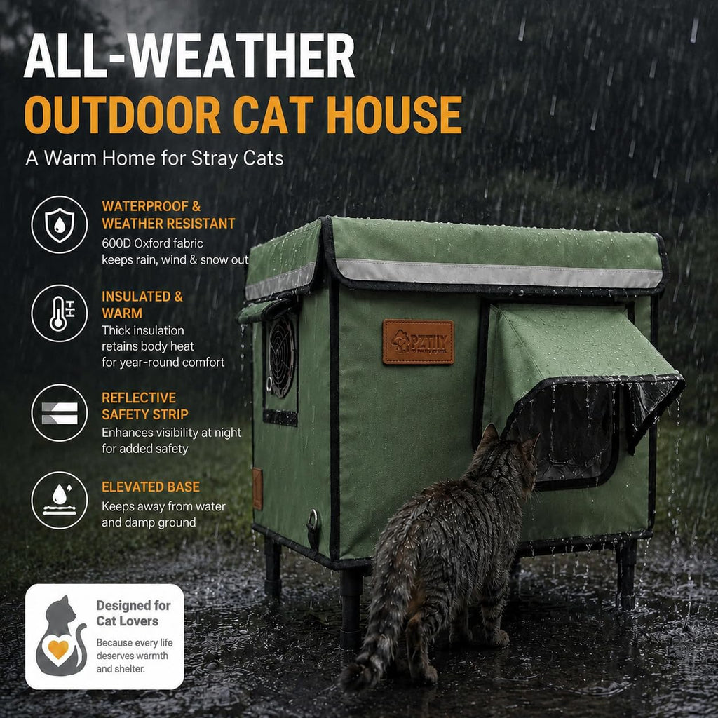 Waterproof Insulated Outdoor Cat House Y793