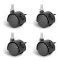 1.5 Inch Swivel Stem Caster Wheels with Locking Brake 4 Pack Q952879