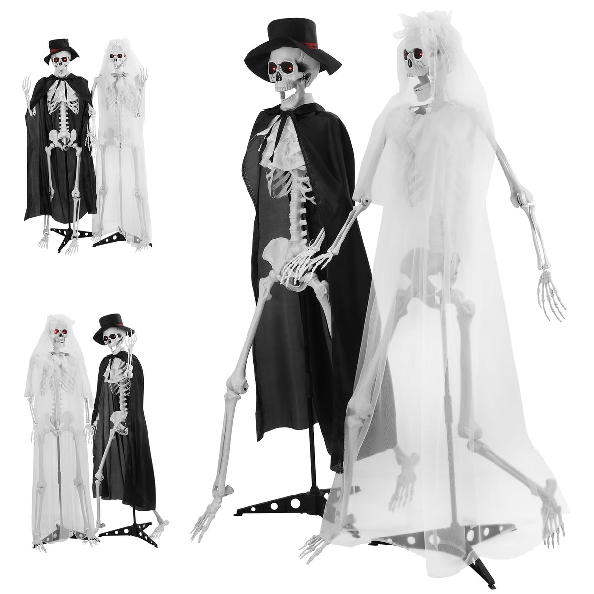Halloween Skeleton Decor, 5.4 ft Posable C361