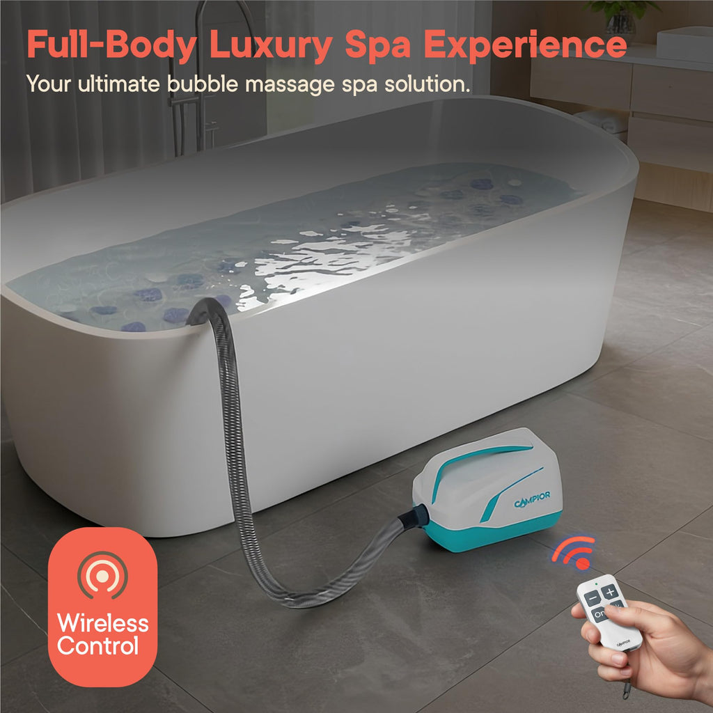 Bath Massager Mat with Adjustable Bubbles and Remote Control I17849