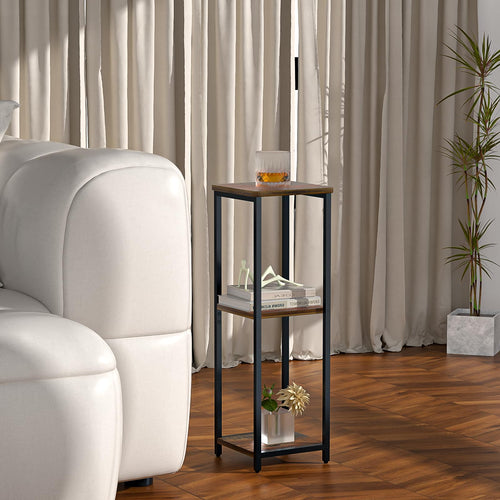 10" Wide Square 3-Tier Drink Table with Adjustable Feet W34659