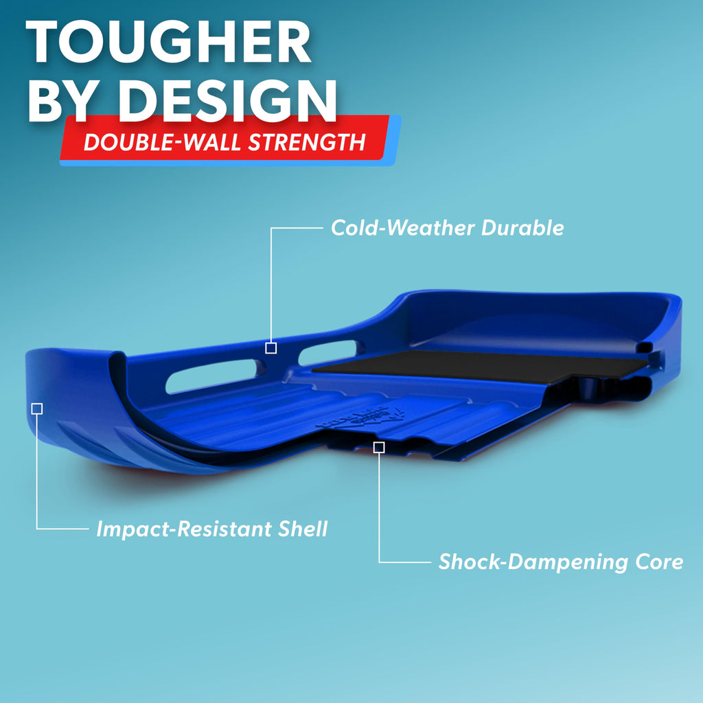 2 Person Snow Sled with Pull Strap and Padded Seat A363