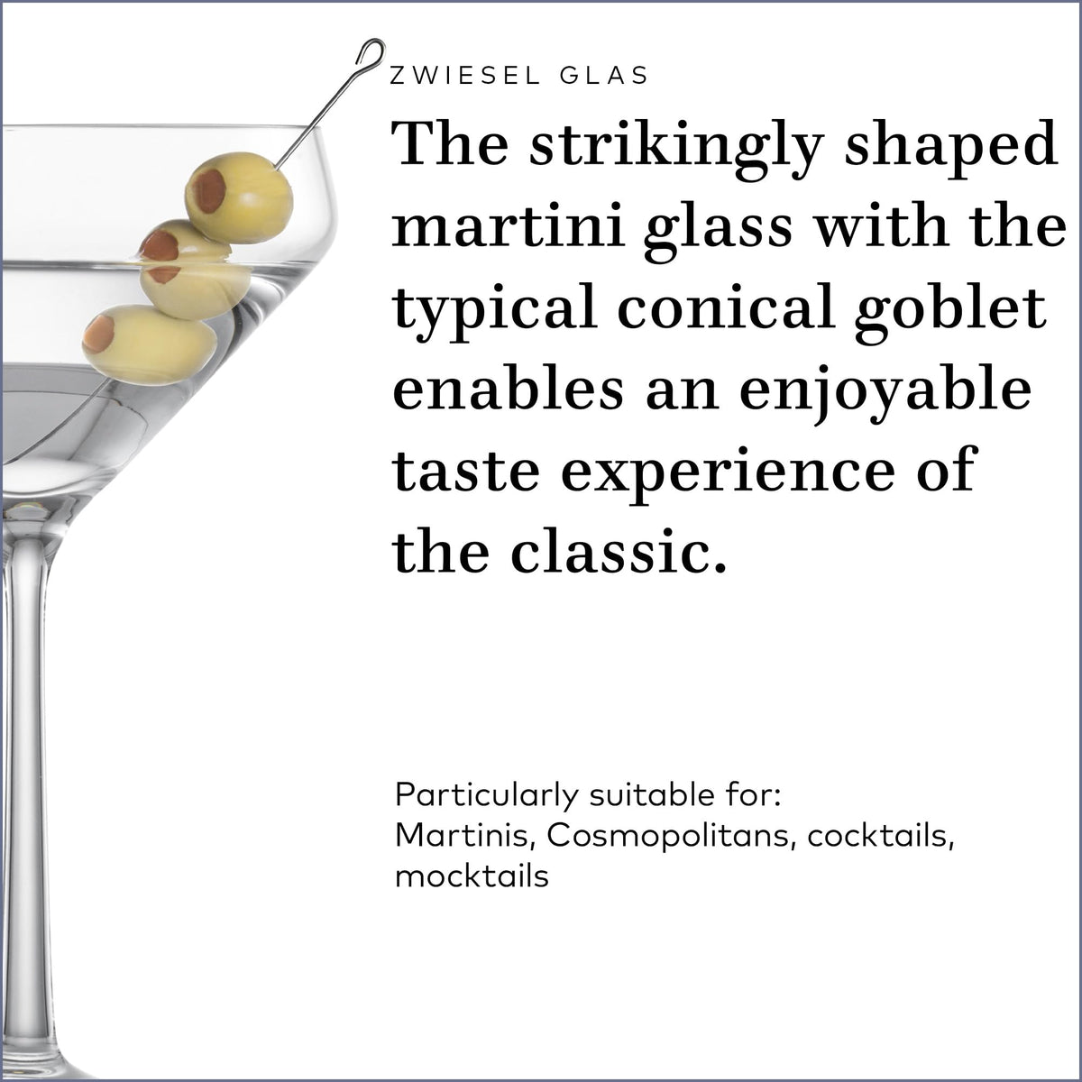 Martini Glass Set of 6 Dishwasher-Safe Tritan Crystal 12.3 Ounce M4441