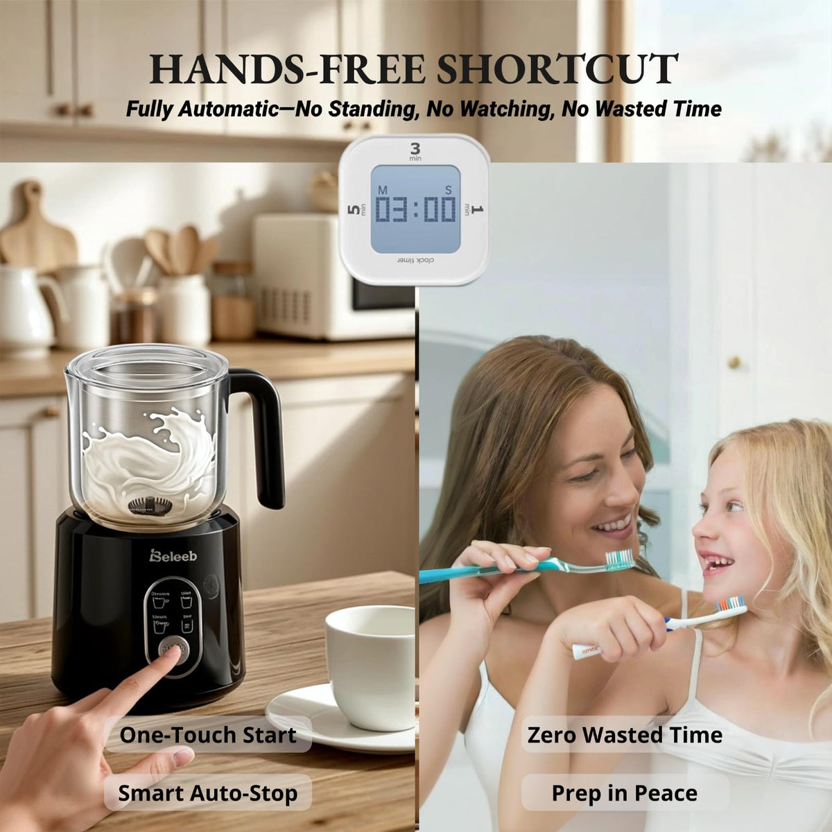 Detachable Milk Frother and Steamer 11.8oz D41013