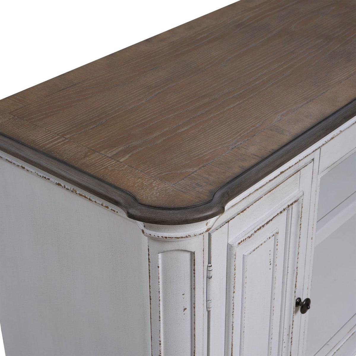 82 Inch Antique White TV Console E489639
