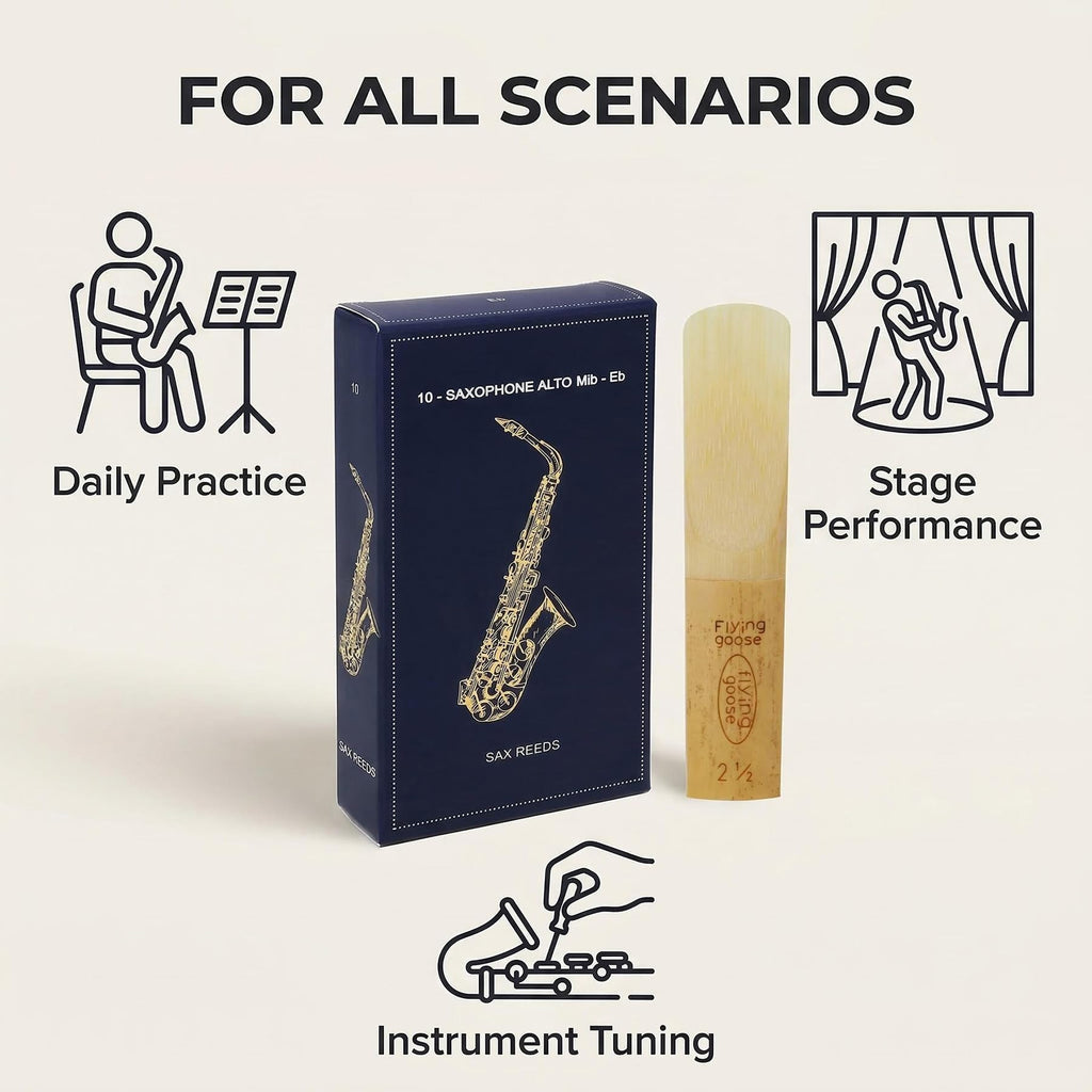 Alto Saxophone Reeds Strength 2.5 Natural Cane 10-Pack W296
