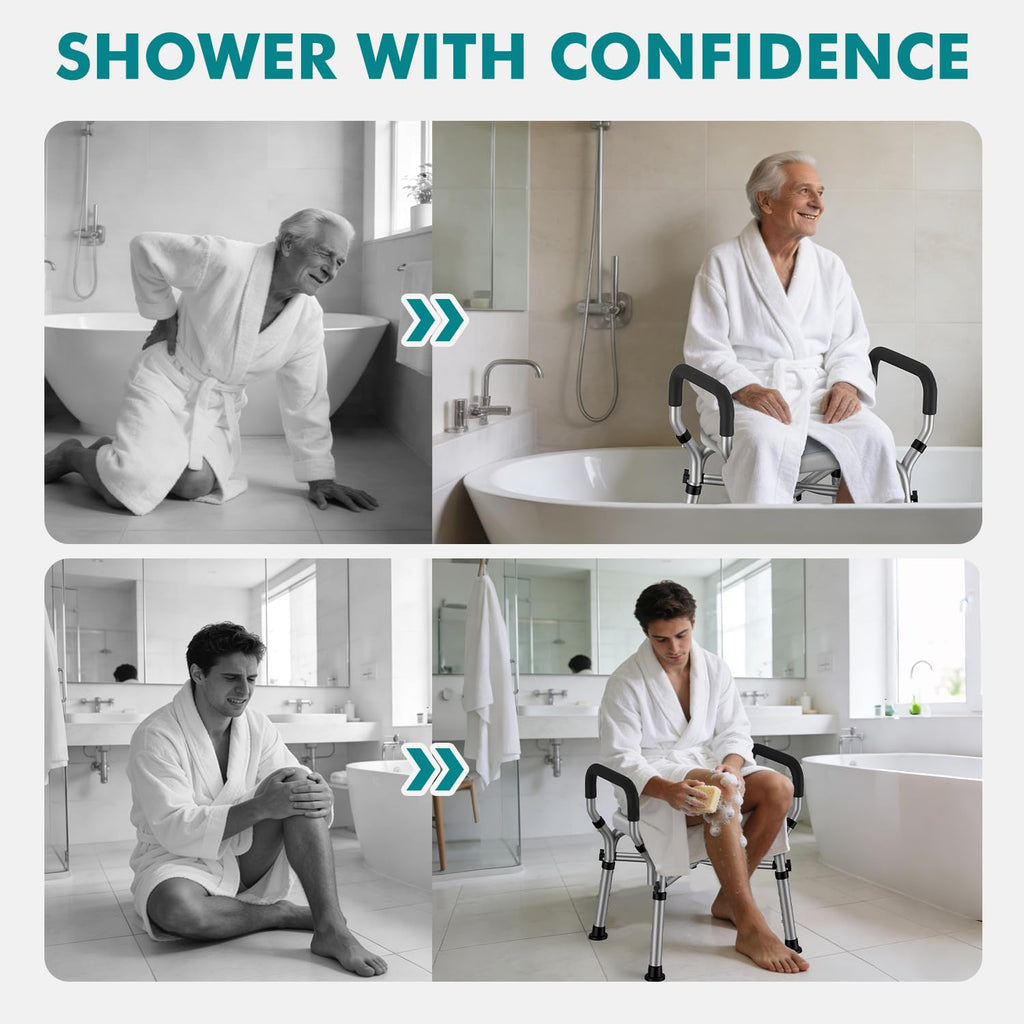 Shower Chair with Removable Arms and Back K1667