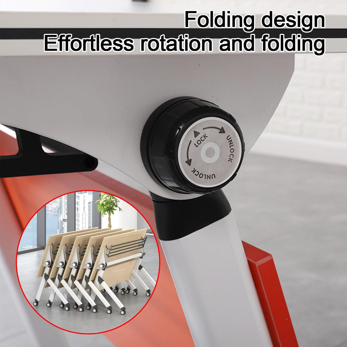 Folding Conference Table with Casters W846