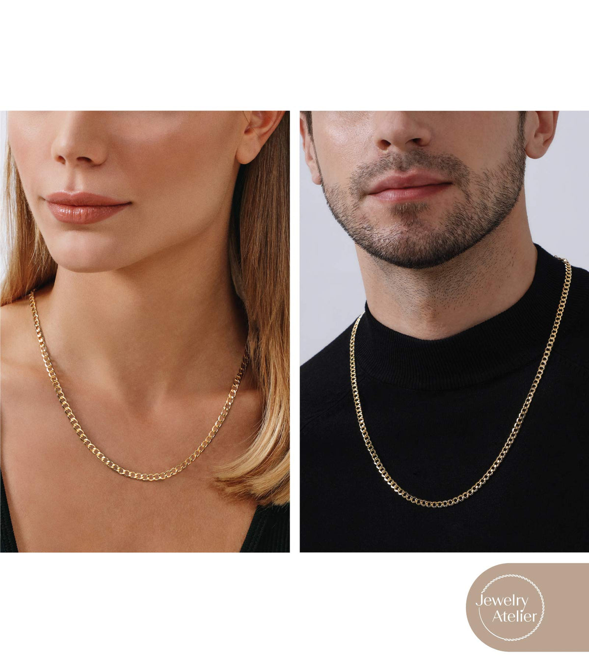14K Yellow Gold Filled Cuban Curb Link Chain Necklace R278