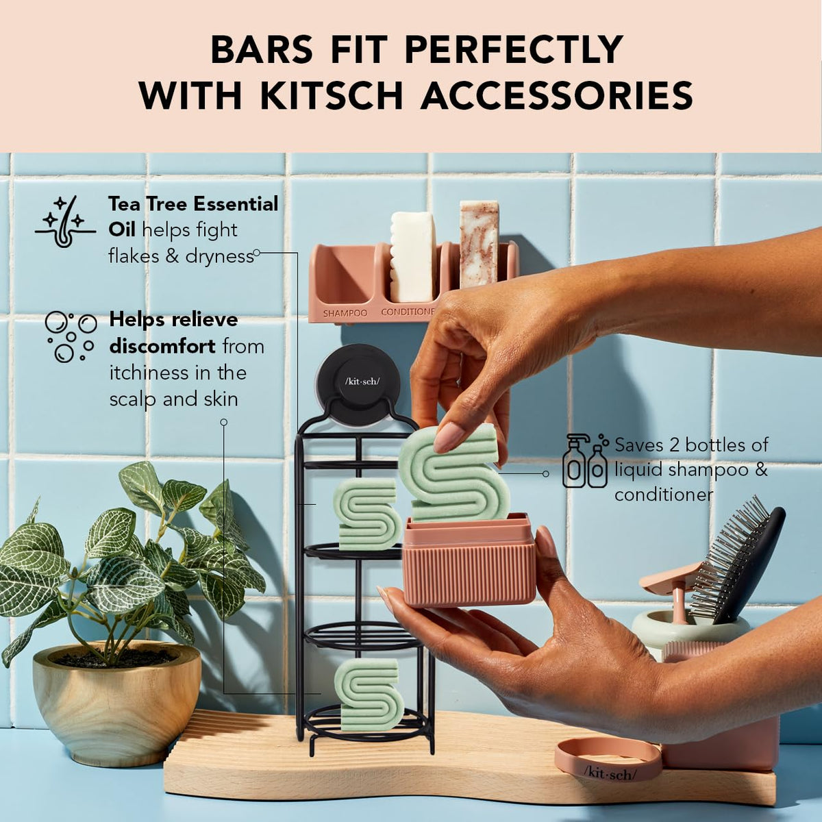 Tea Tree Shampoo + Coconut Oil Conditioner and Shower Filter Bundle Q8277