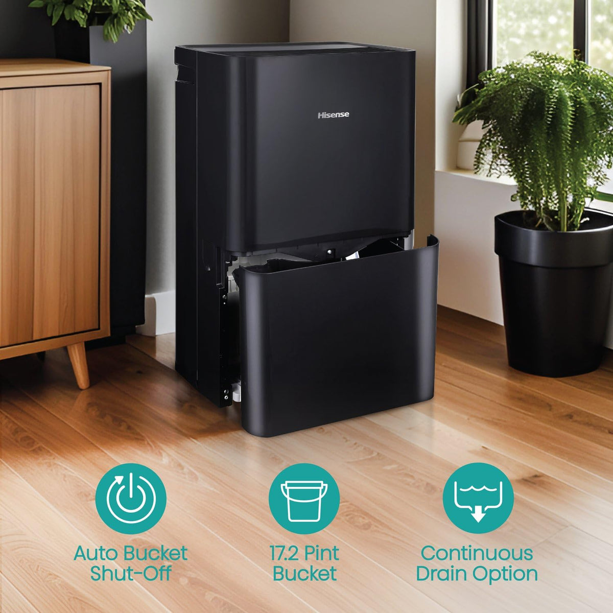 50-Pint Portable Dehumidifier with Built-In Pump T53330