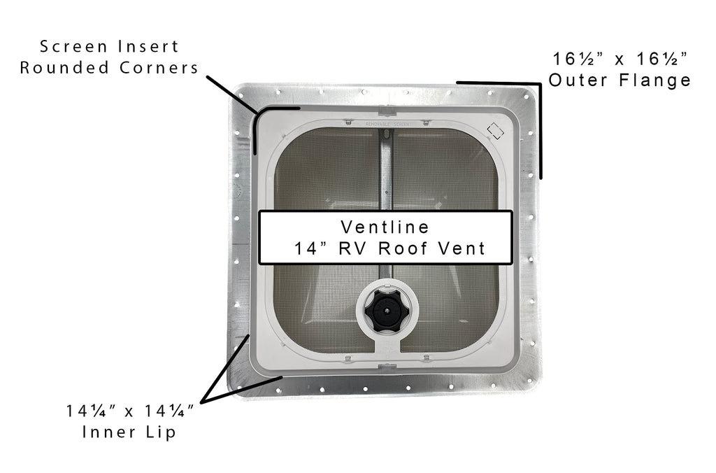 14" RV Roof Vent White Lid Non-Powered P659
