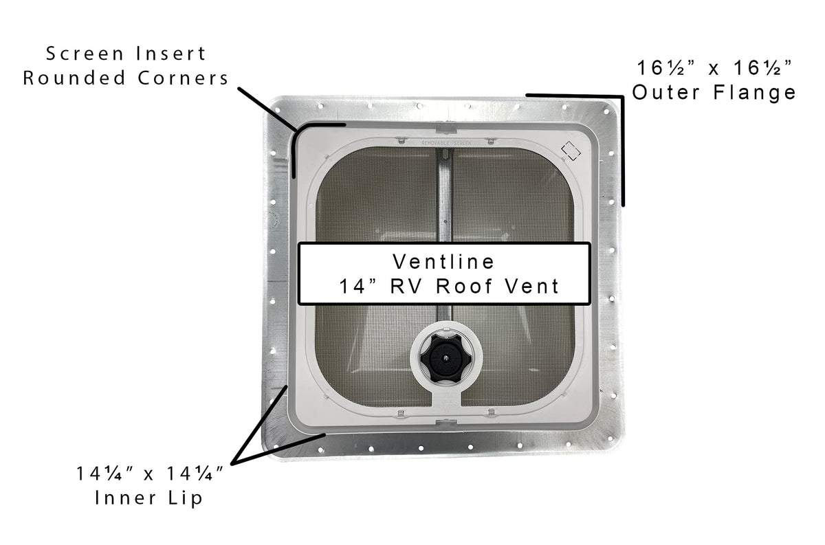 Non Powered RV Roof Vent White Lid N505
