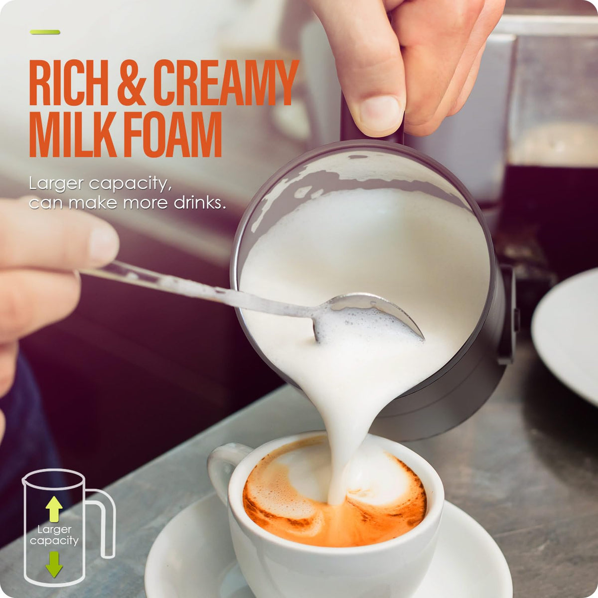 4 in 1 Automatic Milk Frother and Steamer 350ML Black I48025