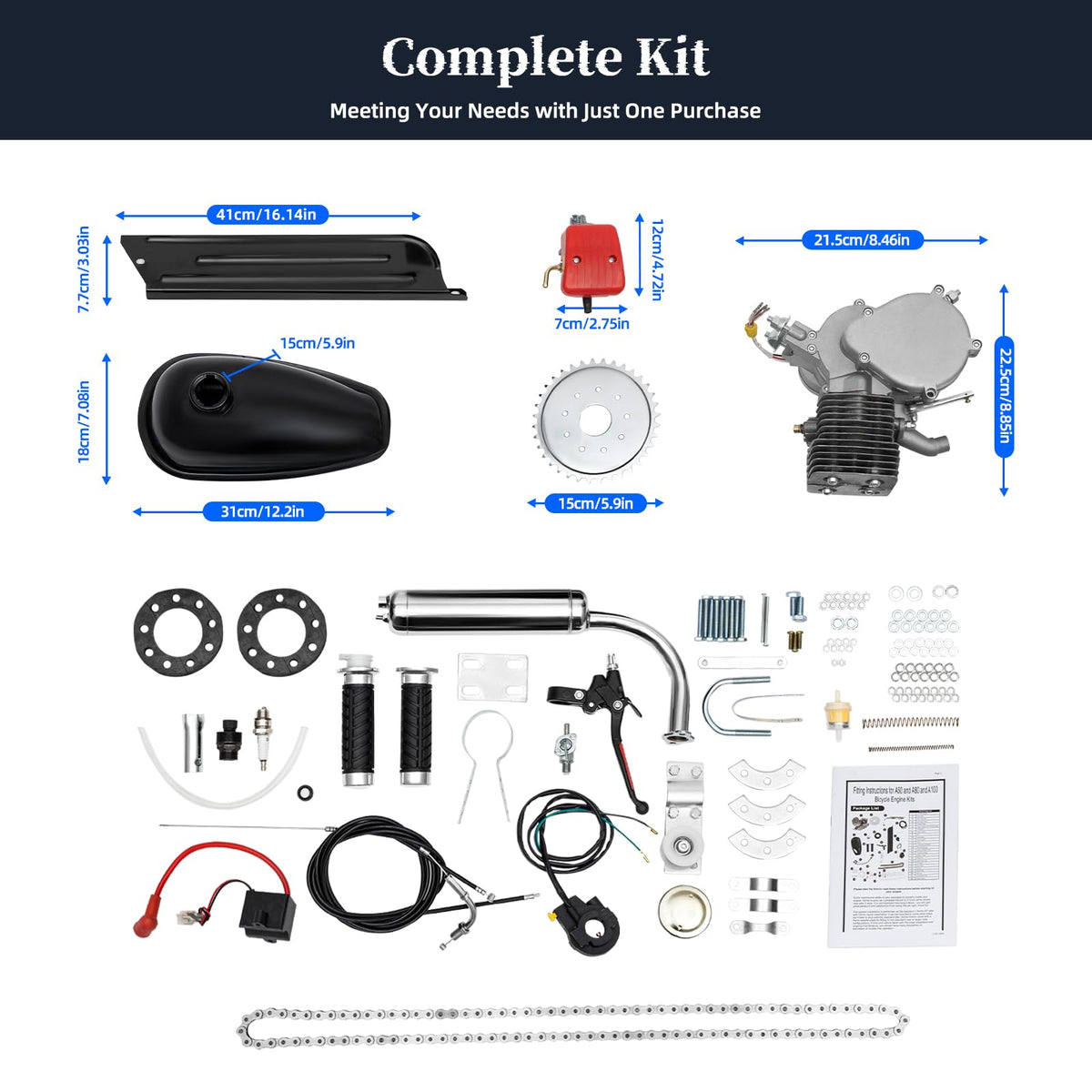 100CC 2 Stroke Bicycle Engine Kit M8540