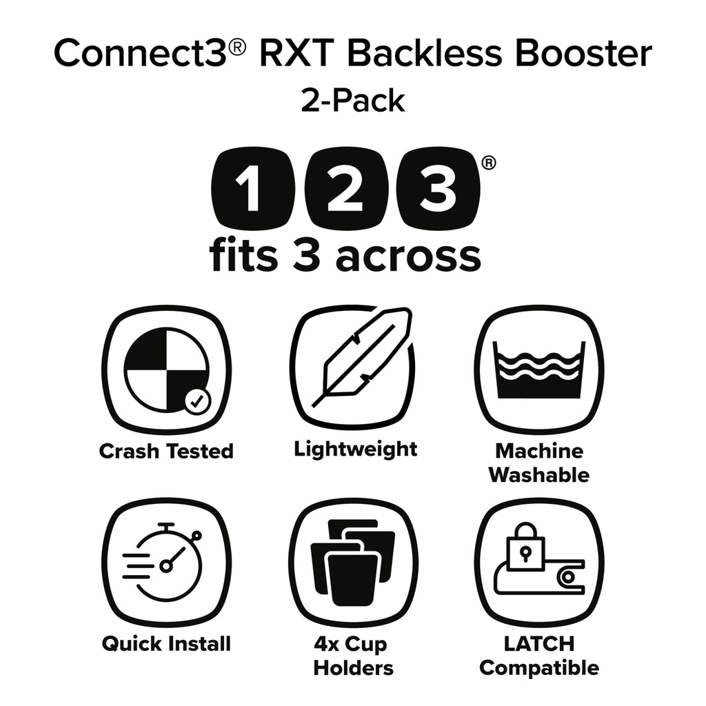Black Backless Booster, Pack of 2 S53433