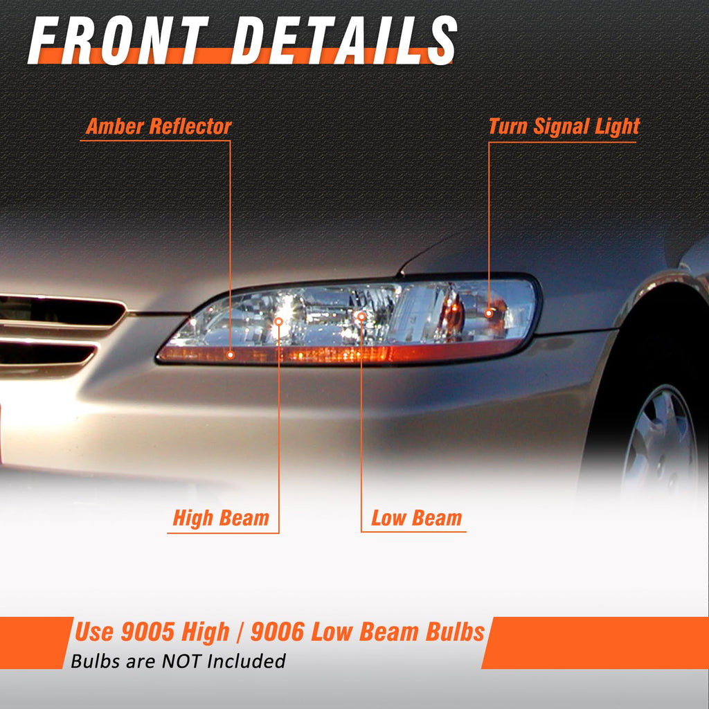 Chrome Headlights Assembly Pair X63241