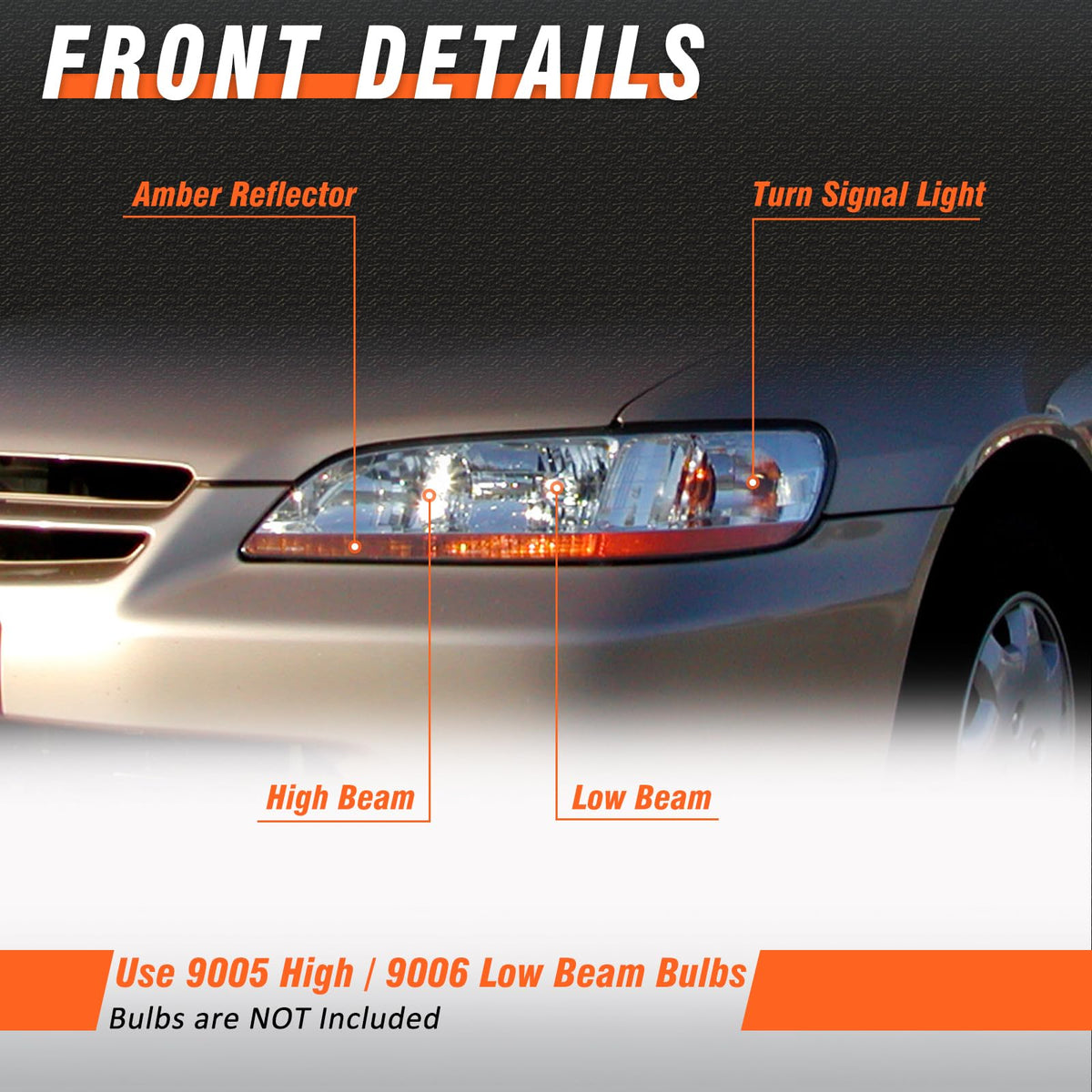 Chrome Headlights Assembly Pair X63241