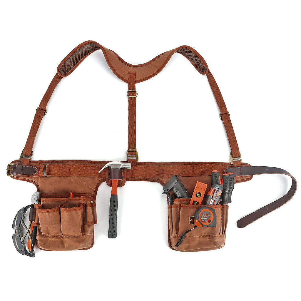 Tool Belt Bag with Suspenders 5+ Pockets T5182