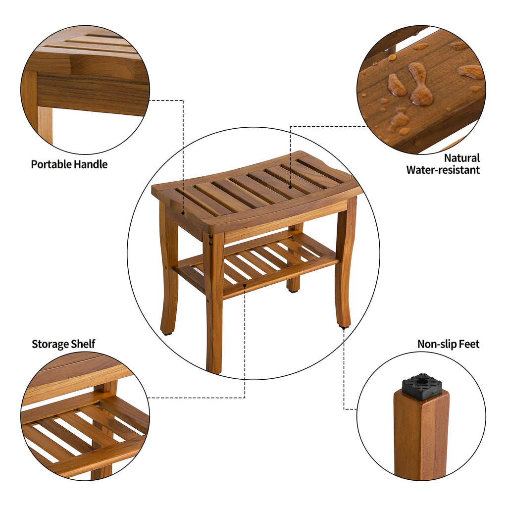 Teak Shower Bench Q494