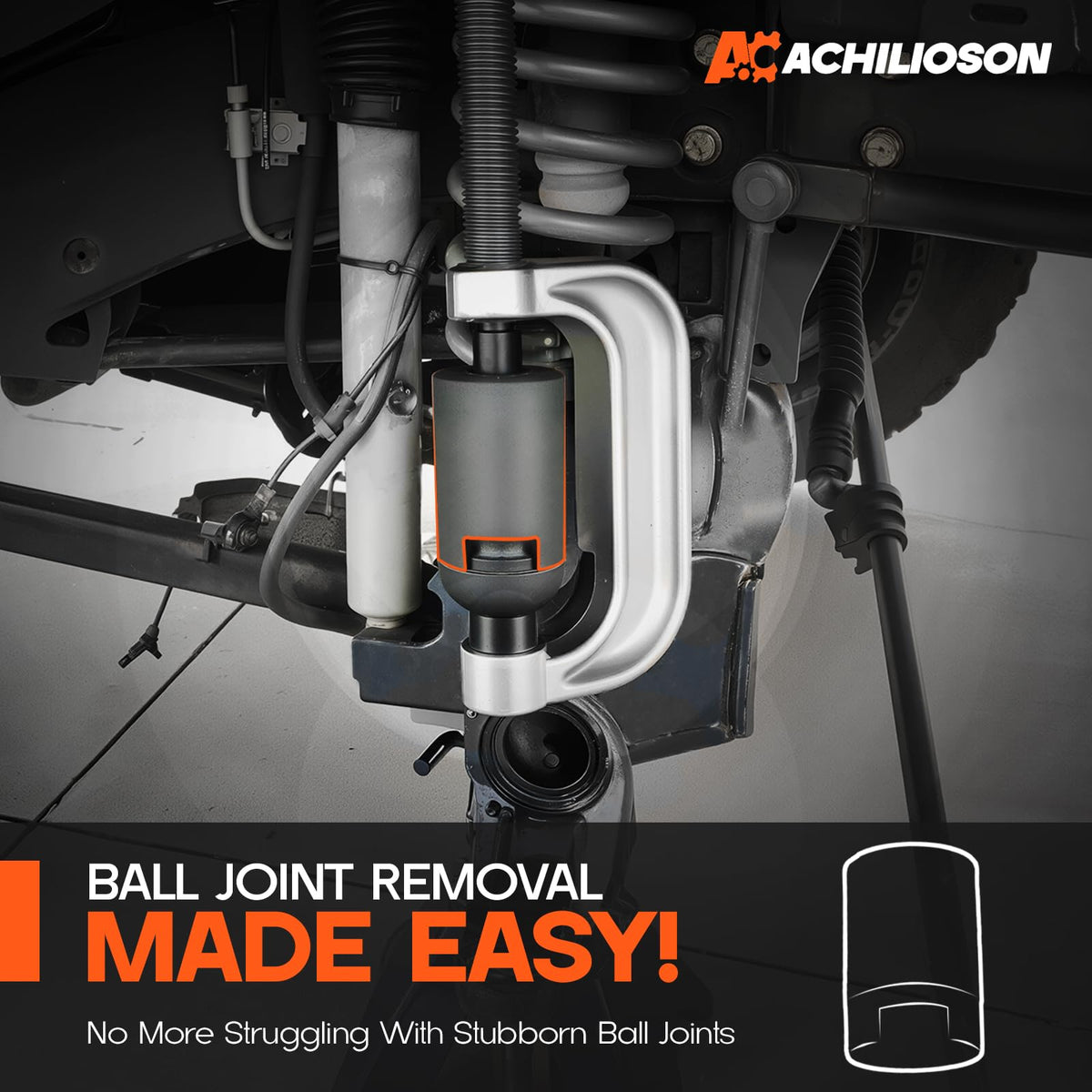 Ball Joint Service Adapter Kit, 4PCS Upper & Lower Ball Joint Remover Installer Set E519728