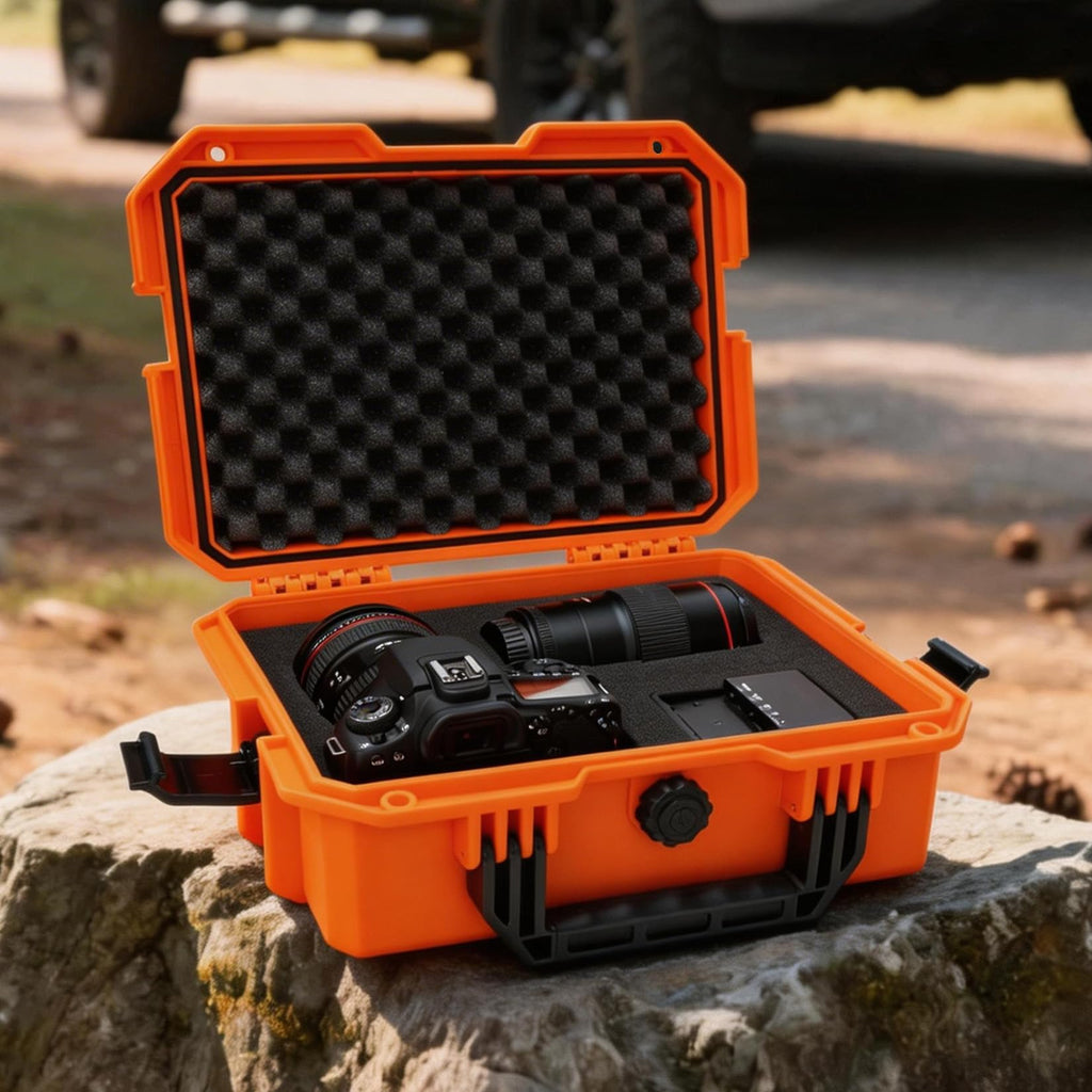 IP67 Waterproof Protective Camera Case with Customizable Foam, Orange I92044