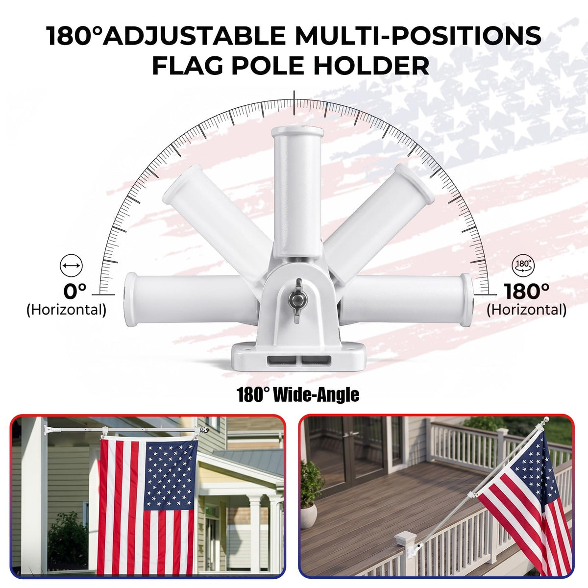 Silver 6 FT Stainless Steel Flag Pole Kit 2 Pack L7230