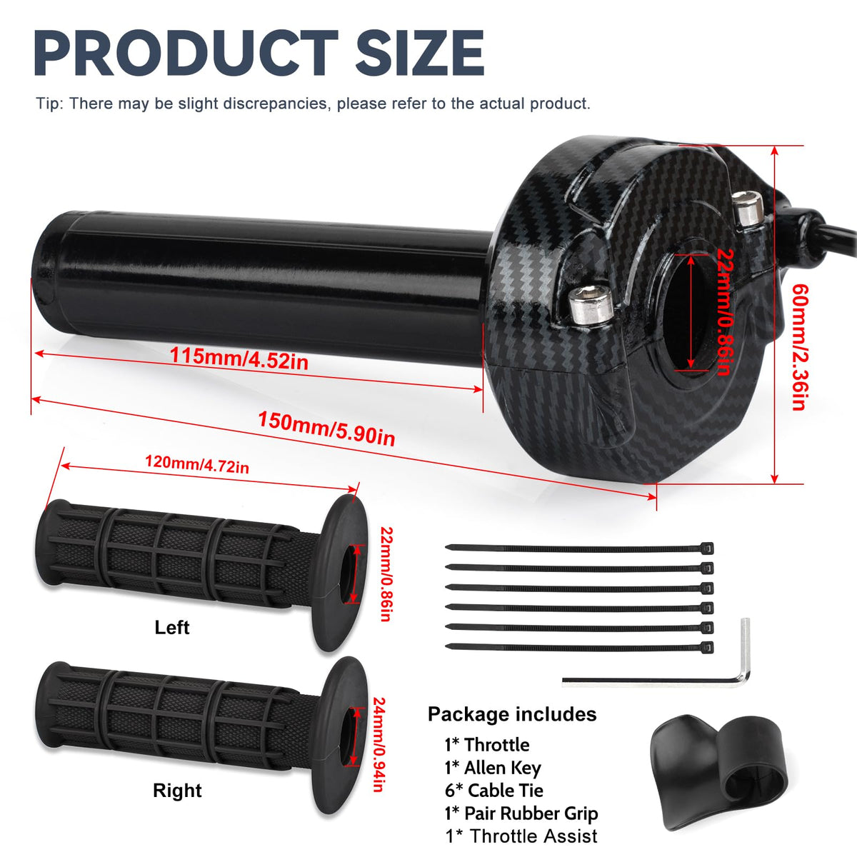 Waterproof Twist Throttle Kit for Electric Dirt Bike T187