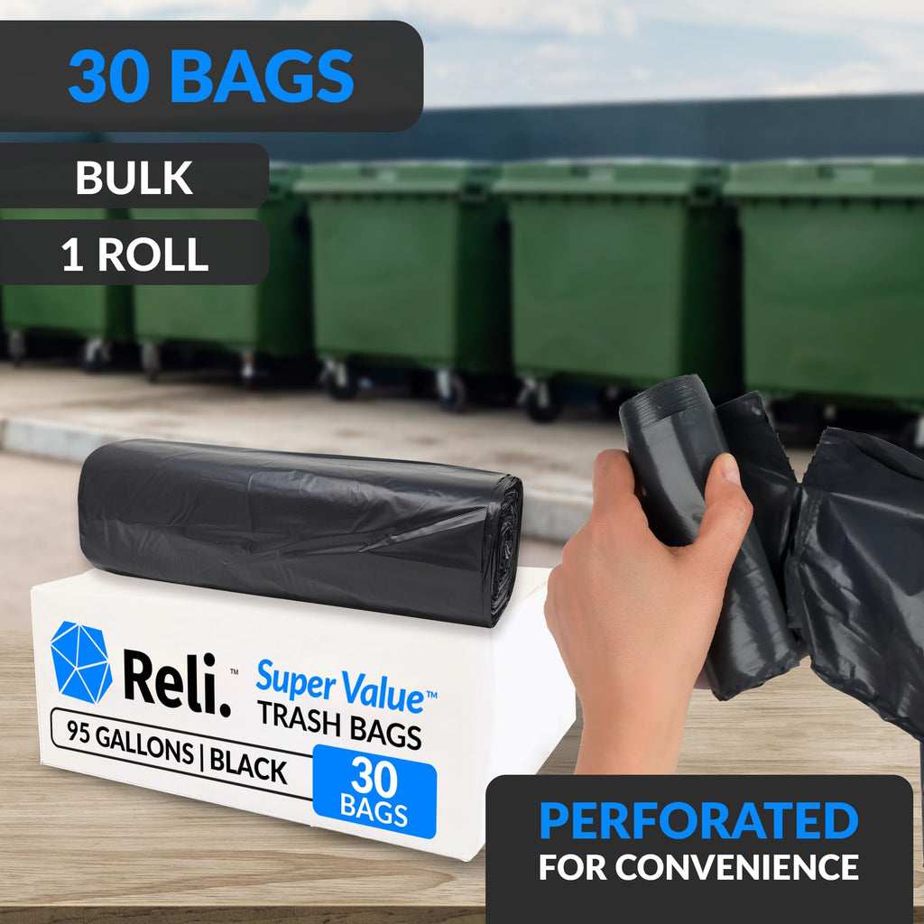 Black Heavy Duty Trash Bags 30 Count J59670