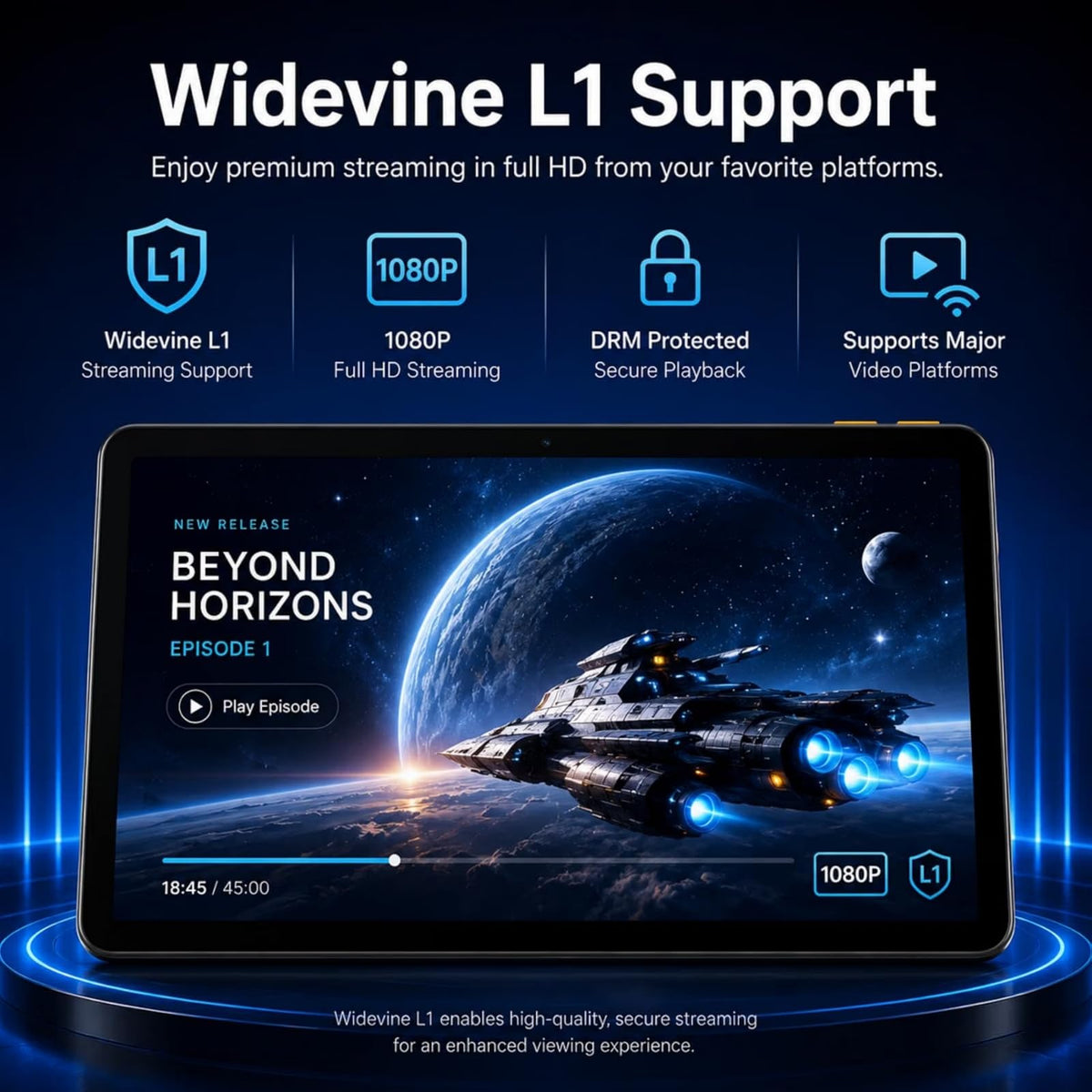 Android 15 Tablet 10.1 in 12GB RAM 64GB ROM B905