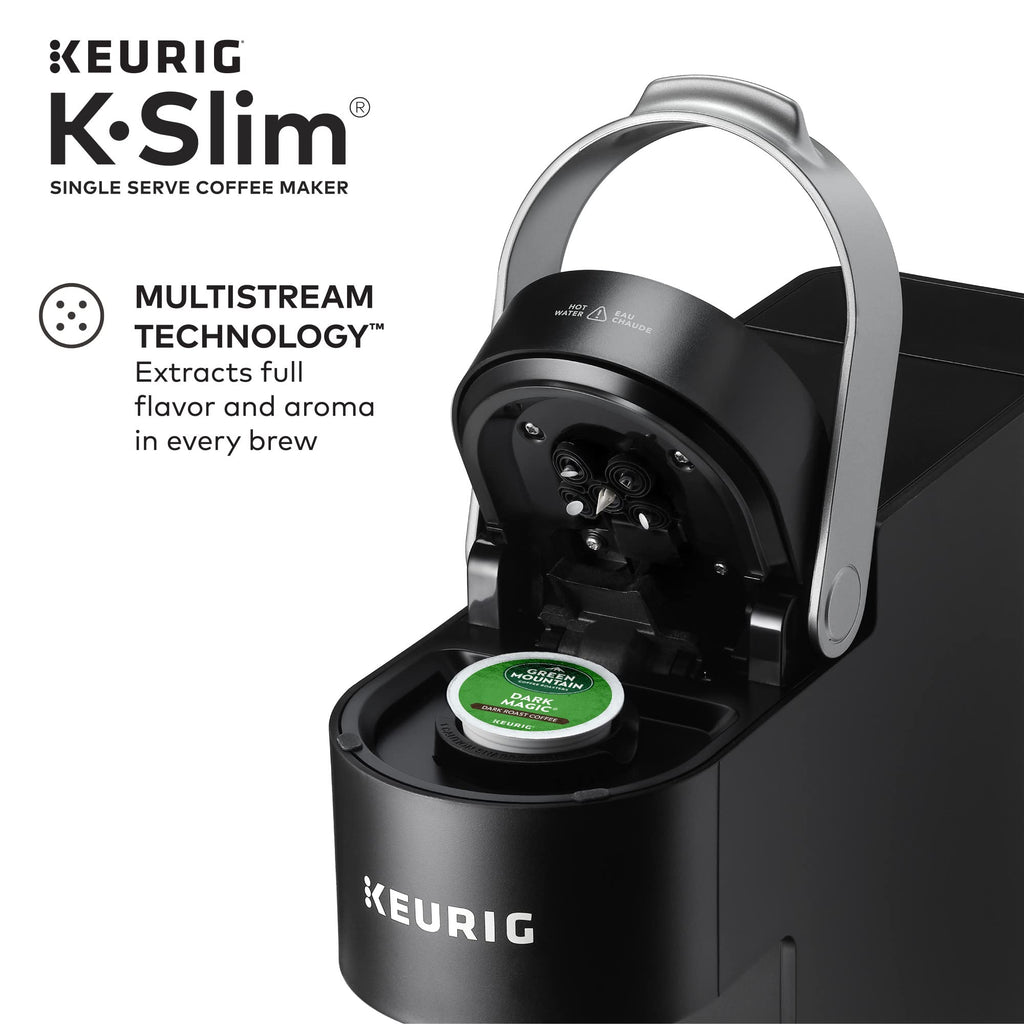 Single Serve K-Cup Pod Coffee Maker, 3 Brew Sizes, 46oz Removable Reservoir, Black R79099