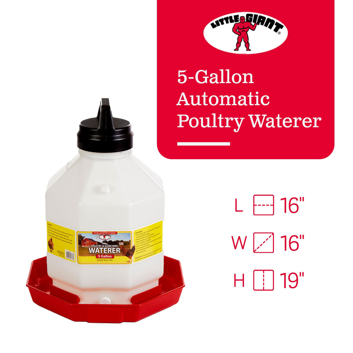 Plastic Poultry Waterer W8637