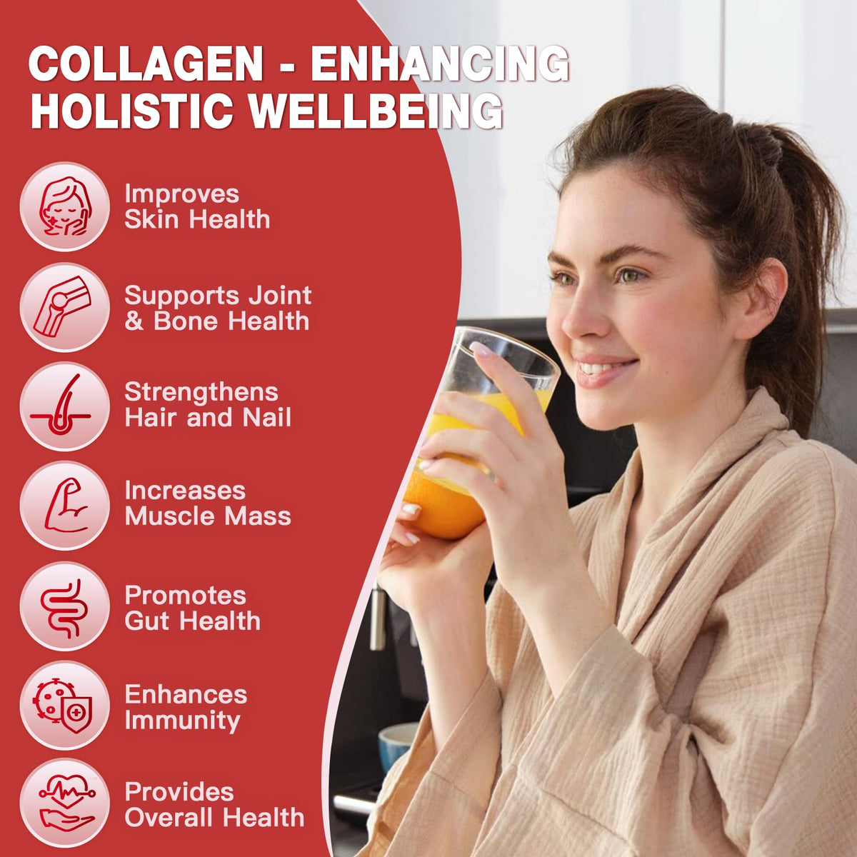Multi Collagen Peptide Powder with Probiotics V6491