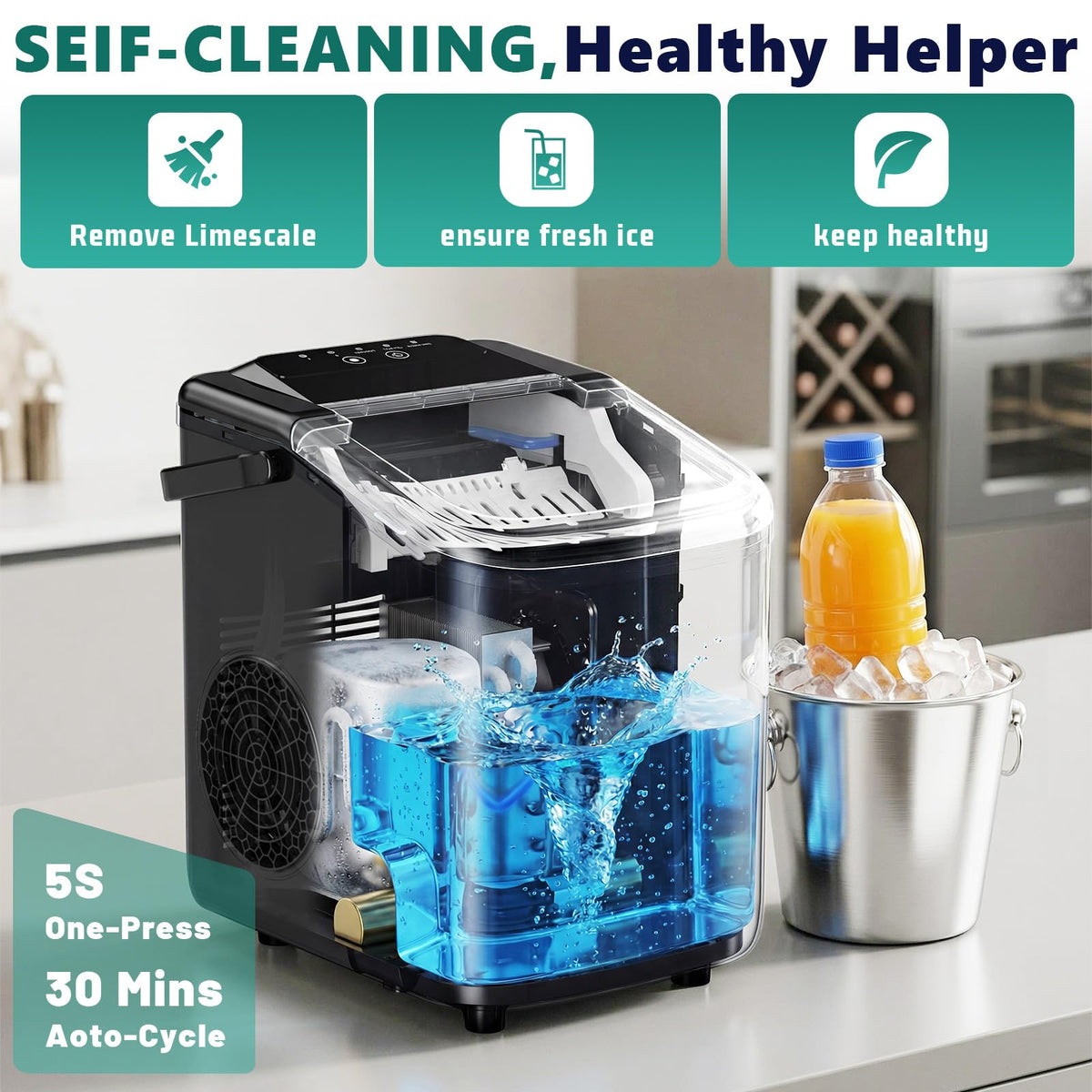 Countertop Ice Maker with Self-Cleaning J31378