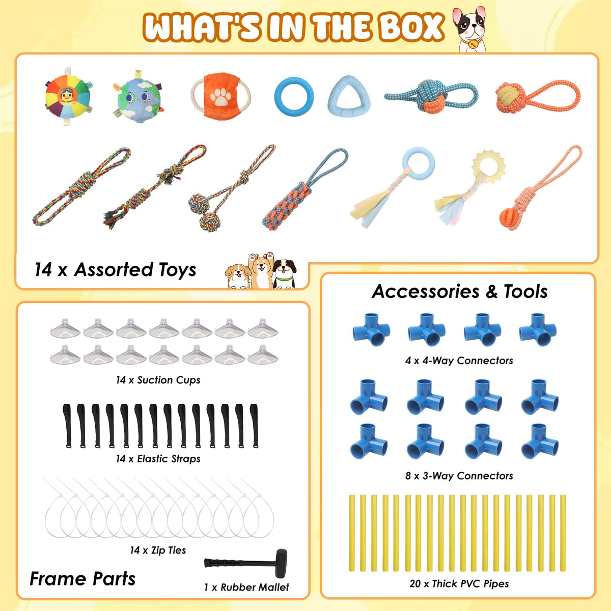 Puppy Play Gym with 14 Hanging Toys A42447