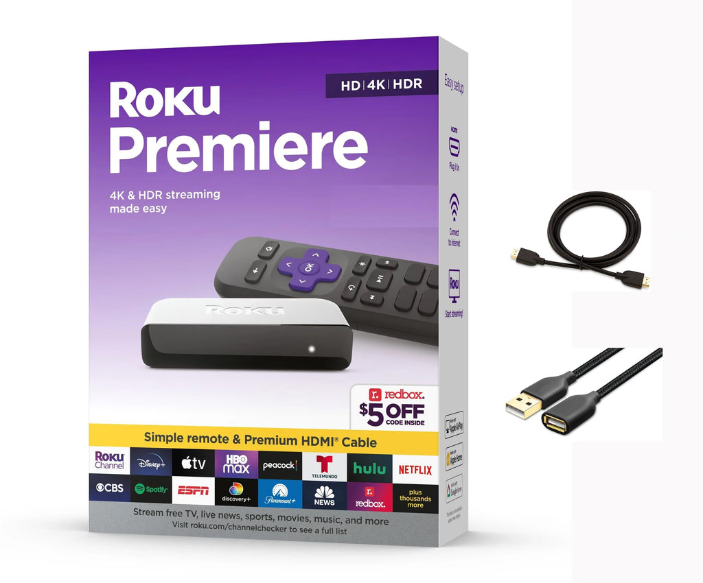 4K HDR Streaming Media Player with HDMI Cable and Remote J74984