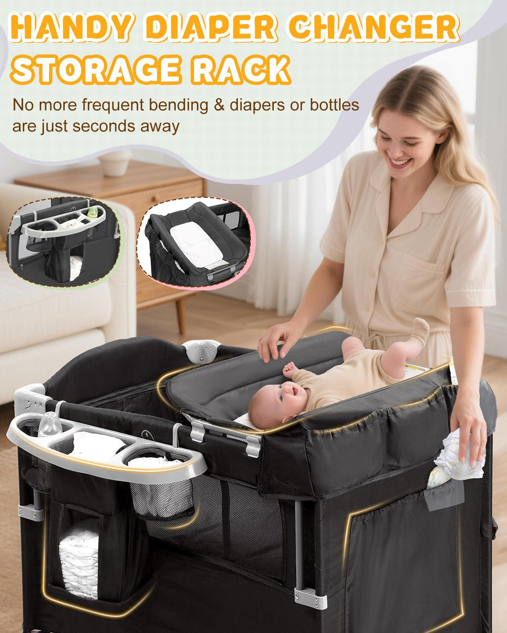 5 in 1 Bedside Bassinet U394