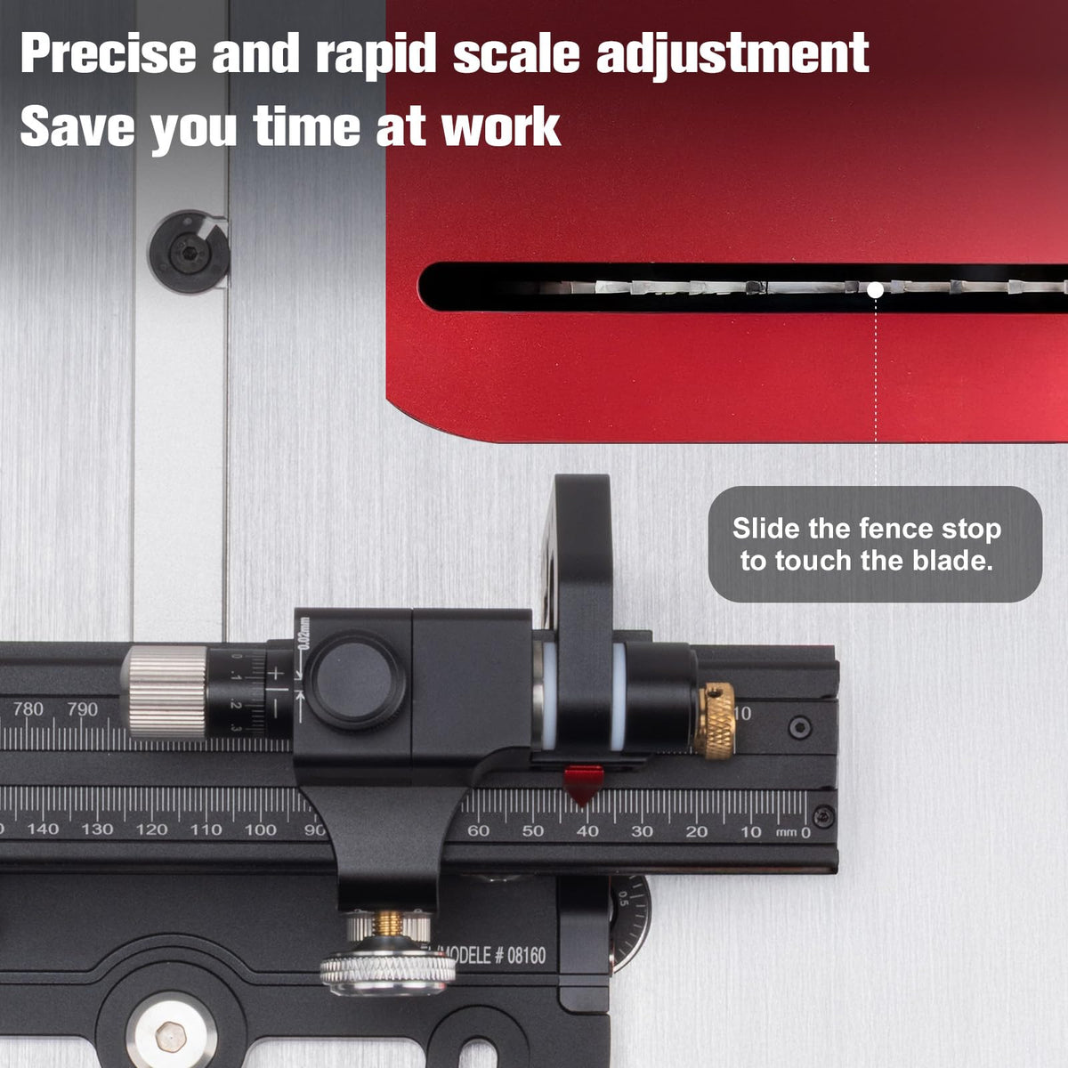 Aluminum Alloy Miter Gauge with Miter Fence T64360