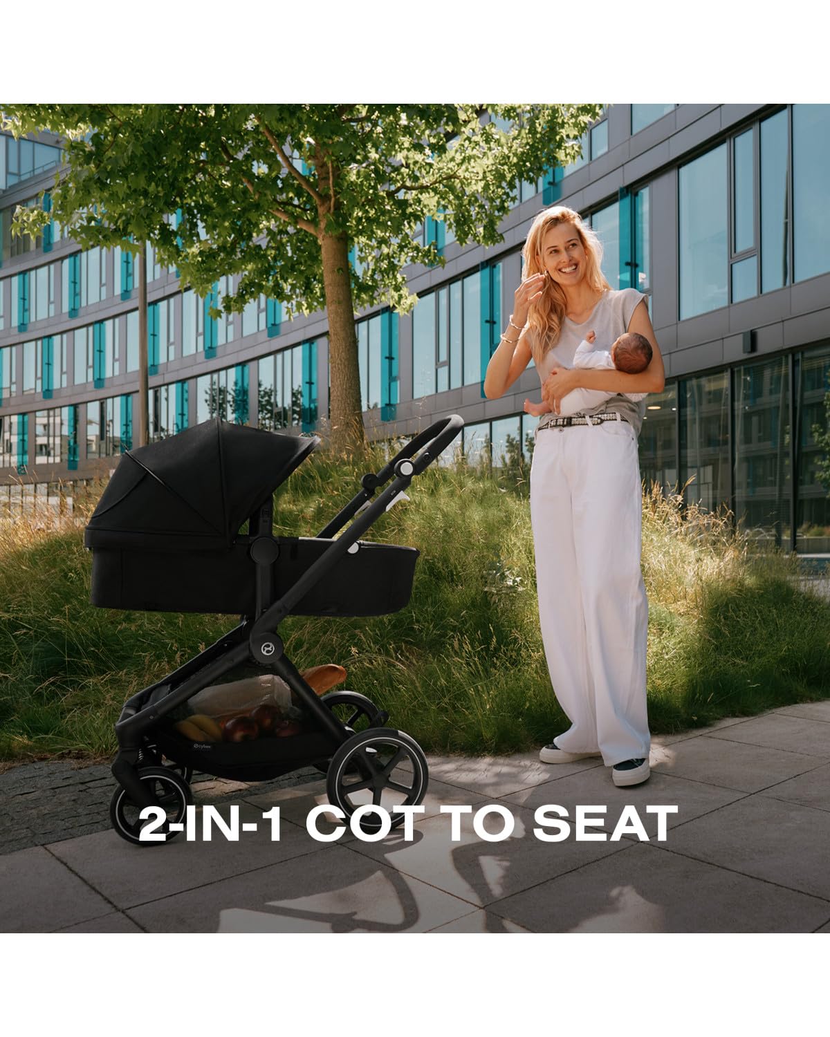 2-in-1 Baby Stroller + Car Seat Combo Almond Beige W8192